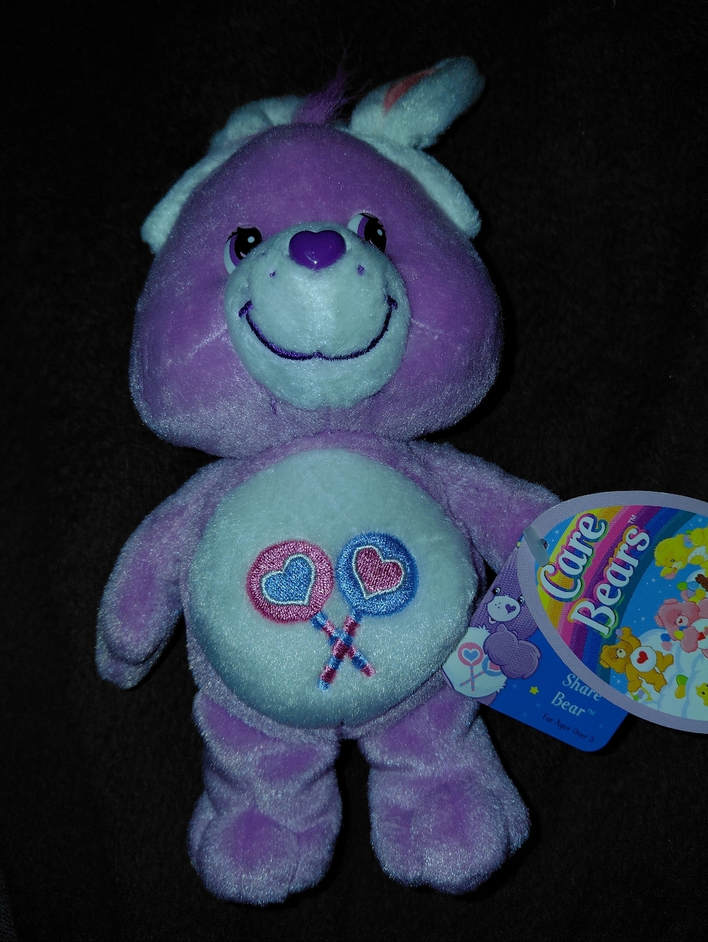 Care Bears Share Bear Purple Plush Toy - Soft Kids Toy